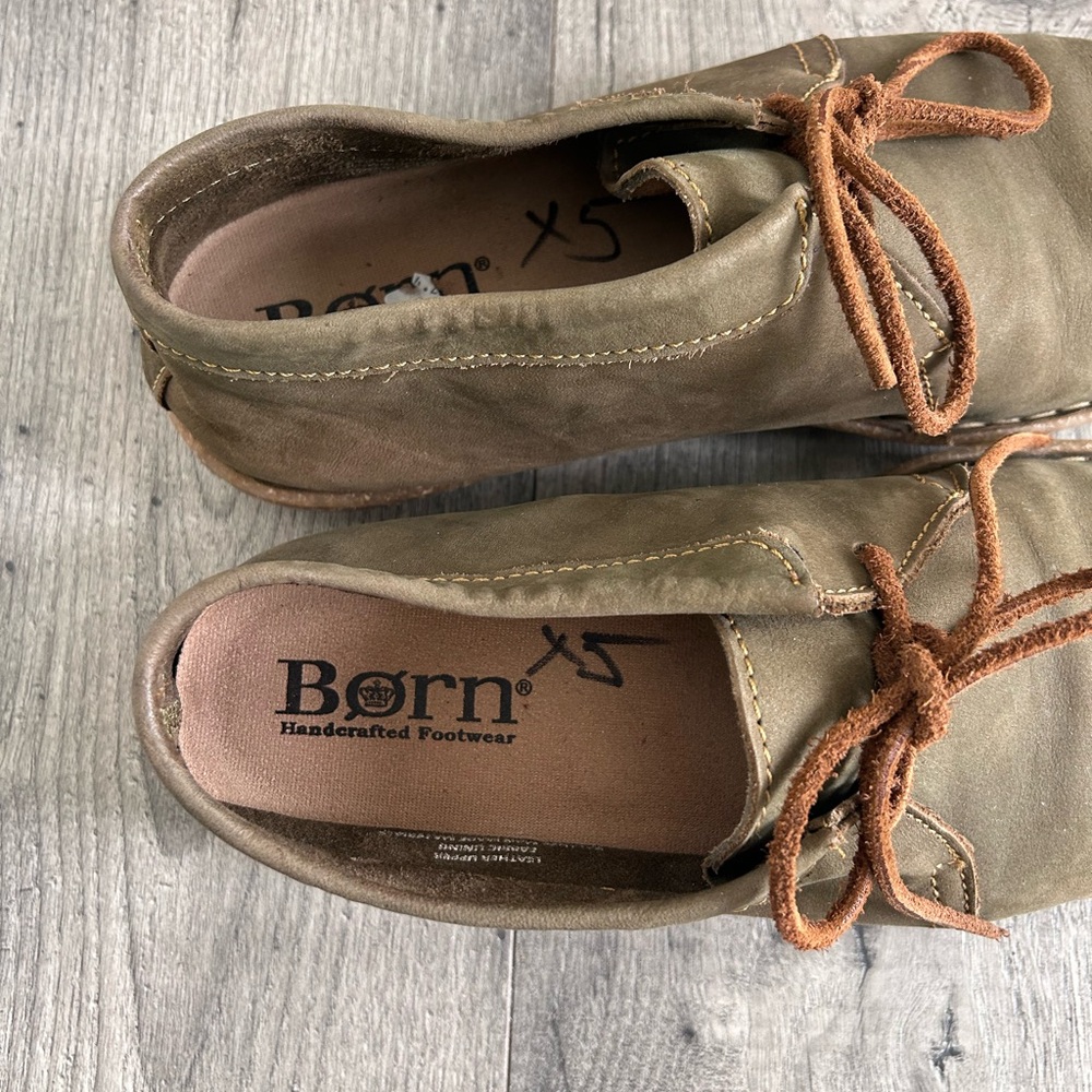 Born Nuala II Olive Green Nubuck Lace Up Chukka Booties Size 10 - Picture 8 of 10